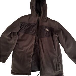 Northface reversible jacket Black and Gray Youth size Large